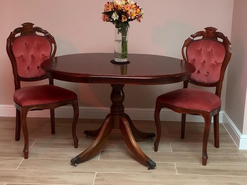 Solid oval dining table - dining, |