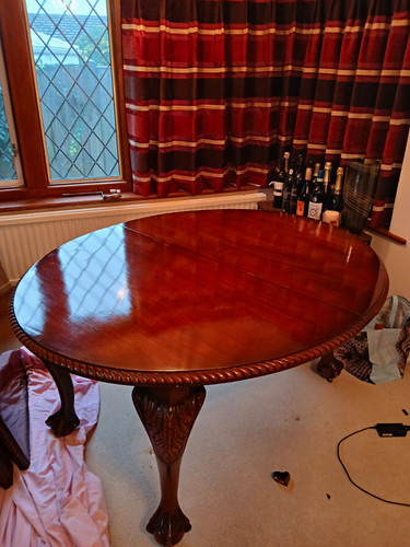 Wood oval dining - wood, chair