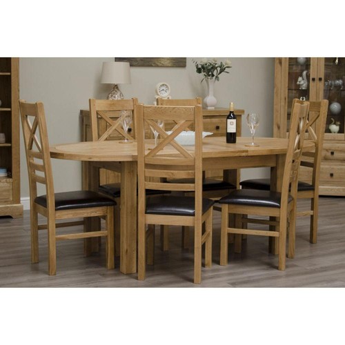 Solid oak oval extending - oval,