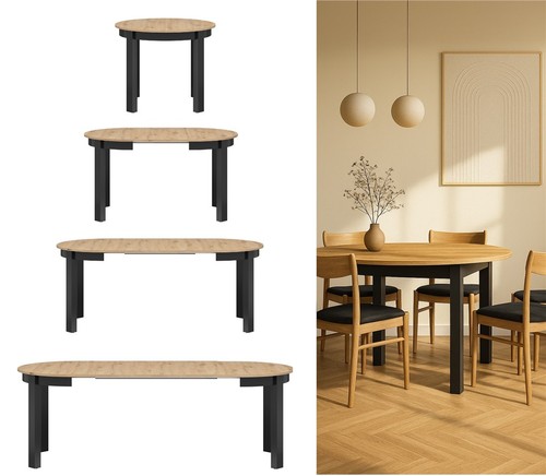 Round dining table oval - round,