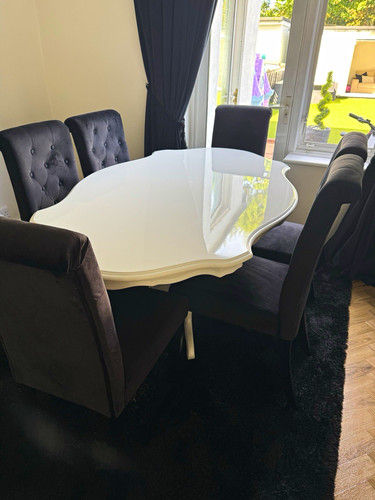 White gloss oval - white,