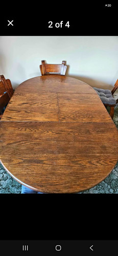 Oval wood dining - dining, 4