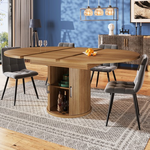Extendable round dining table - extendable,