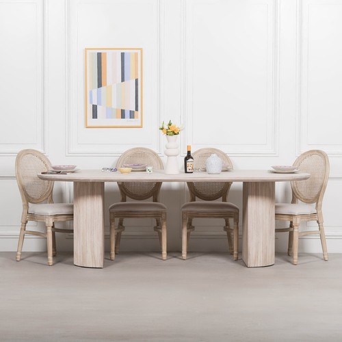 Seconds blanche ribbed wooden - seconds,