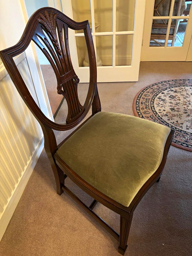Oval dark wood - wood, table