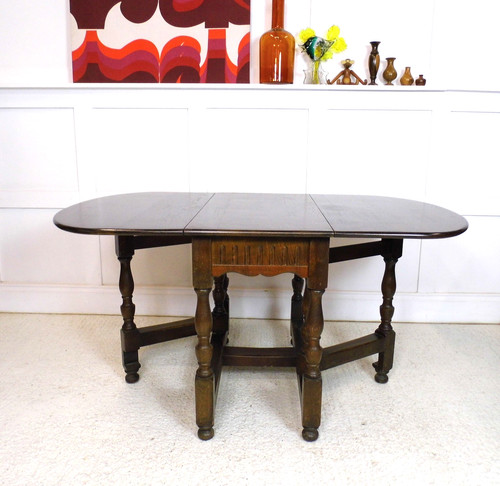 Antique oak extending drop - extending,