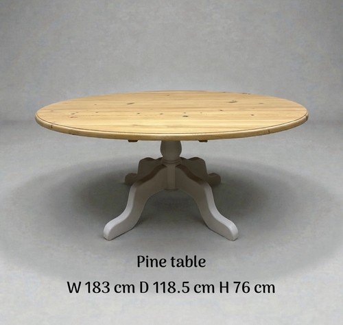 Painted oval pine - oval, table
