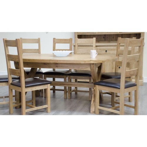 Solid oak oval cross leg - cross,