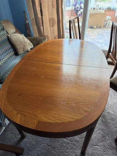 Oval wood indoor dining table - wood,
