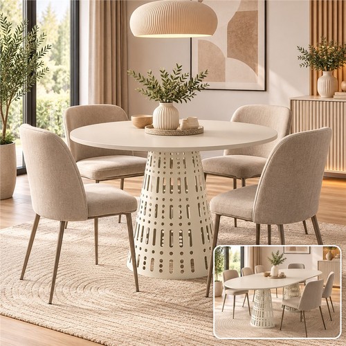 Extendable round dining - round,