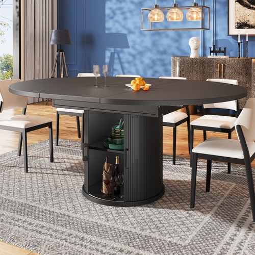 Extendable round dining table - dining,