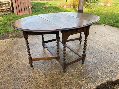 Oval drop leaf table vintage - drop,