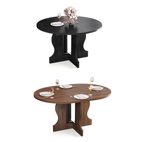 Extendable dining table wooden - extendable,