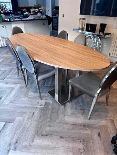 Oval medium wood - wood, dining